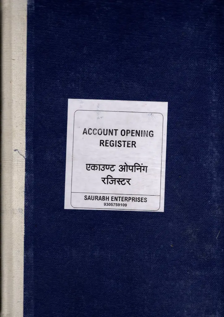 Account Opening Register